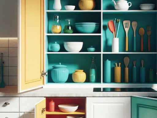 inside kitchen cabinet painting