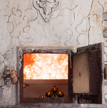 cremation in crematoriums is a ritual for the deceased. most of