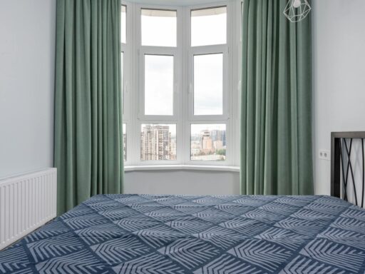 bedroom with bed near window